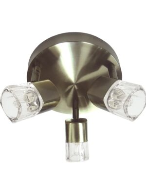 NETTO ΦΩΤΙΣΤΙΚΟ ΟΡΟΦΗΣ ΜΠΡΟΝΖΕ ΜΕΤΑΛΛΙΚΟ ΣΥΜΒΑΤΙΚΟ 3ΧGU9 IP20 Φ170Χ105mm