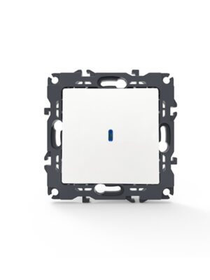 PRIME ΔΙΑΚΟΠΤΗΣ ΑΛΕΡΕΤΟΥΡ & LED ΛΥΧΝΙΑ ΕΛΕΓΧΟΥ ΜΕ ΚΛΙΠ ΠΛΑΣΤΙΚΟΣ ΛΕΥΚΟΣ 1P 10AX 250VAC IP20