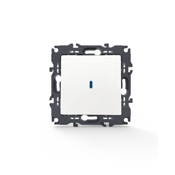 PRIME ΔΙΑΚΟΠΤΗΣ ΑΛΕΡΕΤΟΥΡ & LED ΛΥΧΝΙΑ ΕΛΕΓΧΟΥ ΜΕ ΚΛΙΠ ΠΛΑΣΤΙΚΟΣ ΛΕΥΚΟΣ 1P 10AX 250VAC IP20