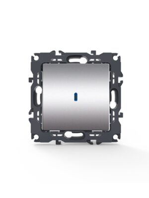 PRIME ΔΙΑΚΟΠΤΗΣ ΑΛΕΡΕΤΟΥΡ & LED ΛΥΧΝΙΑ ΕΛΕΓΧΟΥ ΜΕ ΚΛΙΠ ΠΛΑΣΤΙΚΟΣ MAT ΑΛΟΥΜΙΝΙΟ 1P 10AX 250VAC IP20