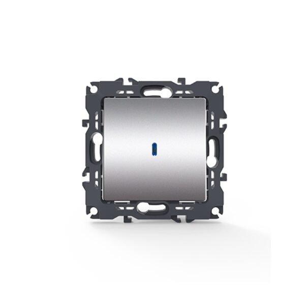 PRIME ΔΙΑΚΟΠΤΗΣ ΑΛΕΡΕΤΟΥΡ & LED ΛΥΧΝΙΑ ΕΛΕΓΧΟΥ ΜΕ ΚΛΙΠ ΠΛΑΣΤΙΚΟΣ MAT ΑΛΟΥΜΙΝΙΟ 1P 10AX 250VAC IP20