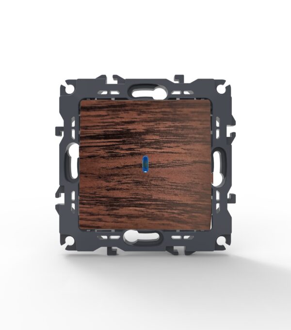 PRIME ΔΙΑΚΟΠΤΗΣ ΑΛΕΡΕΤΟΥΡ & LED ΛΥΧΝΙΑ ΕΛΕΓΧΟΥ ΜΕ ΚΛΙΠ ΠΛΑΣΤΙΚΟΣ ΧΡΩΜΑ ΞΥΛΟΥ 1P 10AX 250VAC IP20