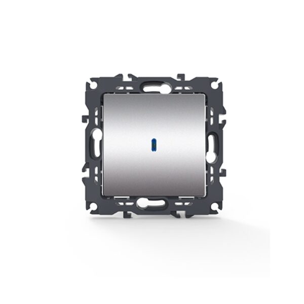 PRIME ΔΙΑΚΟΠΤΗΣ ΑΛΕΡΕΤΟΥΡ & LED ΛΥΧΝΙΑ ΠΡΟΣΑΝΑΤΟΛΙΣ ΜΟΥ ΜΕ ΚΛΙΠ ΠΛΑΣΤΙΚΟΣ MAT ΑΛΟΥΜΙΝΙΟ 1P 10AX 250VAC IP20