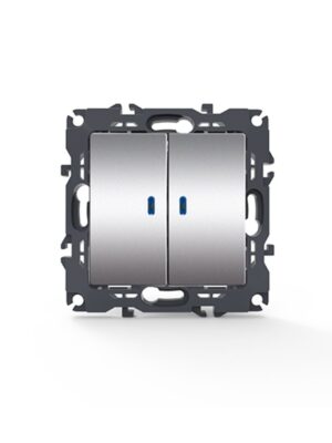 PRIME ΔΙΑΚΟΠΤΗΣ ΚΟΜΜΥΤΑΤΕΡ & LED ΛΥΧΝΙΑ ΠΡΟΣΑΝΑΤΟΛΙΣ ΜΟΥ ΚΛΙΠ ΠΛΑΣΤΙΚΟΣ MAT ΑΛΟΥΜΙΝΙΟ 2P 10AX 250VAC IP20