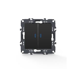 PRIME ΔΙΑΚΟΠΤΗΣ ΚΟΜΜΥΤΑΤΕΡ & LED ΛΥΧΝΙΑ ΠΡΟΣΑΝΑΤΟΛΙΣ ΜΟΥ ΜΕ ΚΛΙΠ ΠΛΑΣΤΙΚΟΣ MAT ΑΝΘΡΑΚΙ 2P 10AX 250VAC IP20