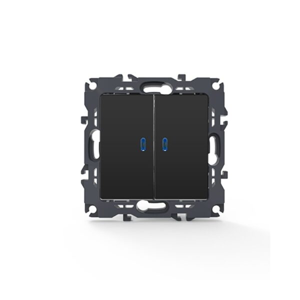 PRIME ΔΙΑΚΟΠΤΗΣ ΚΟΜΜΥΤΑΤΕΡ & LED ΛΥΧΝΙΑ ΠΡΟΣΑΝΑΤΟΛΙΣ ΜΟΥ ΜΕ ΚΛΙΠ ΠΛΑΣΤΙΚΟΣ MAT ΑΝΘΡΑΚΙ 2P 10AX 250VAC IP20