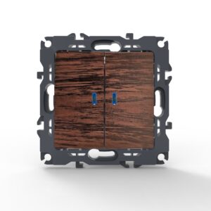 PRIME ΔΙΑΚΟΠΤΗΣ ΚΟΜΜΥΤΑΤΕΡ & LED ΛΥΧΝΙΑ ΠΡΟΣΑΝΑΤΟΛΙΣ ΜΟΥ ΜΕ ΚΛΙΠ ΠΛΑΣΤΙΚΟΣ ΧΡΩΜΑ ΞΥΛΟΥ 2P 10AX 250VAC IP20