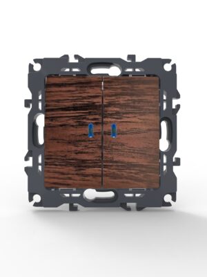 PRIME ΜΠΟΥΤΟΝ ΡΟΛΛΩΝ ΜΕ ΚΛΙΠ ΠΛΑΣΤΙΚΟ ΧΡΩΜΑ ΞΥΛΟΥ 2P 10A 250VAC IP20