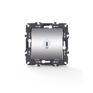 PRIME ΜΠΟΥΤΟΝ ΚΛΙΜΑΚΟΣΤΑΣΙΟΥ & LED ΛΥΧΝΙΑ ΜΕ ΚΛΙΠ ΠΛΑΣΤΙΚΟ MAT ΑΛΟΥΜΙΝΙΟ 1P 10A 250VAC IP20