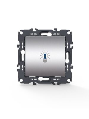 PRIME ΜΠΟΥΤΟΝ ΚΛΙΜΑΚΟΣΤΑΣΙΟΥ & LED ΛΥΧΝΙΑ ΜΕ ΚΛΙΠ ΠΛΑΣΤΙΚΟ MAT ΑΛΟΥΜΙΝΙΟ 1P 10A 250VAC IP20