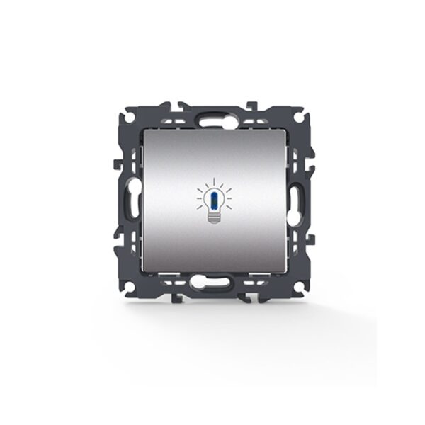 PRIME ΜΠΟΥΤΟΝ ΚΛΙΜΑΚΟΣΤΑΣΙΟΥ & LED ΛΥΧΝΙΑ ΜΕ ΚΛΙΠ ΠΛΑΣΤΙΚΟ MAT ΑΛΟΥΜΙΝΙΟ 1P 10A 250VAC IP20