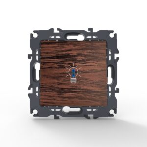 PRIME ΜΠΟΥΤΟΝ ΚΛΙΜΑΚΟΣΤΑΣΙΟΥ & LED ΛΥΧΝΙΑ ΜΕ ΚΛΙΠ ΠΛΑΣΤΙΚΟ ΧΡΩΜΑ ΞΥΛΟΥ 1P 10A 250VAC IP20