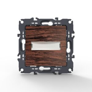 PRIME ΜΠΟΥΤΟΝ ΕΠΙΓΡΑΦΗΣ & LED ΛΥΧΝΙΑ 12VAC ΜΕ ΚΛΙΠ ΠΛΑΣΤΙΚΟ ΧΡΩΜΑ ΞΥΛΟΥ 1P 10A 250VAC IP20