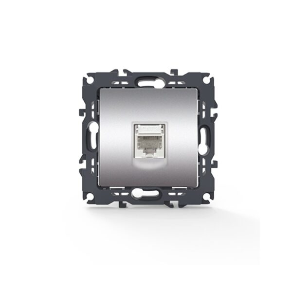 PRIME ΠΡΙΖΑ ΤΗΛΕΦΩΝΟΥ MAT ΑΛΟΥΜΙΝΙΟ ΜΕ ΒΥΣΜΑ 1XRJ11 CAT3 IP20