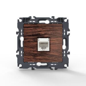 PRIME ΠΡΙΖΑ ΤΗΛΕΦΩΝΟΥ ΧΡΩΜΑ ΞΥΛΟΥ ΜΕ ΒΥΣΜΑ 1XRJ11 CAT3 IP20