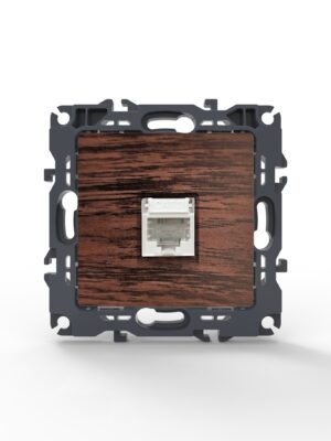 PRIME ΠΡΙΖΑ ΤΗΛΕΦΩΝΟΥ ΧΡΩΜΑ ΞΥΛΟΥ ΜΕ ΒΥΣΜΑ 1XRJ11 CAT3 IP20