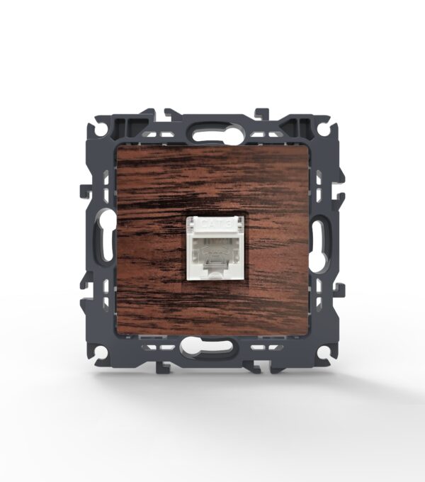 PRIME ΠΡΙΖΑ ΤΗΛΕΦΩΝΟΥ ΧΡΩΜΑ ΞΥΛΟΥ ΜΕ ΒΥΣΜΑ 1XRJ11 CAT3 IP20