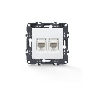 PRIME ΠΡΙΖΑ ΤΗΛΕΦΩΝΟΥ ΛΕΥΚΗ ΜΕ ΒΥΣΜΑ 2XRJ11 CAT3 IP20