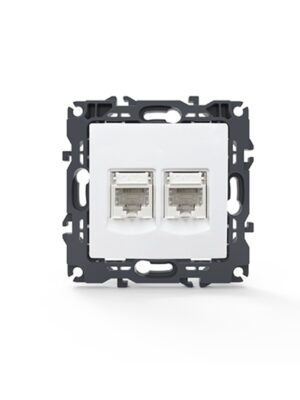 PRIME ΠΡΙΖΑ ΤΗΛΕΦΩΝΟΥ ΛΕΥΚΗ ΜΕ ΒΥΣΜΑ 2XRJ11 CAT3 IP20