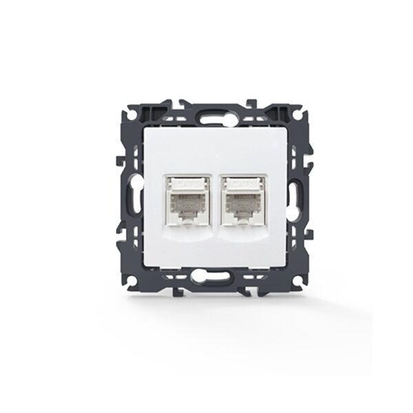 PRIME ΠΡΙΖΑ ΤΗΛΕΦΩΝΟΥ ΛΕΥΚΗ ΜΕ ΒΥΣΜΑ 2XRJ11 CAT3 IP20