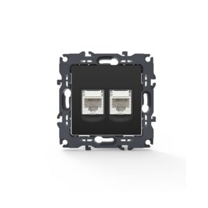 PRIME ΠΡΙΖΑ ΤΗΛΕΦΩΝΟΥ MAT ΑΝΘΡΑΚΙ ΜΕ ΒΥΣΜΑ 2XRJ11 CAT3 IP20