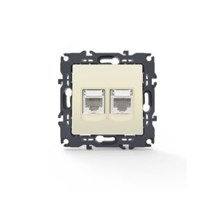 PRIME ΠΡΙΖΑ ΤΗΛΕΦΩΝΟΥ ΜΕ ΒΥΣΜΑ 1XRJ11 CAT3 IP20 & ΠΡΙΖΑ ΔΙΚΤΥΟΥ ΙΒΟΥΑΡ ΜΕ ΒΥΣΜΑ 1XRJ45 CAT6 UTP IP20