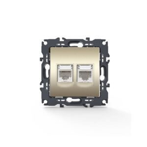 PRIME ΠΡΙΖΑ ΤΗΛΕΦΩΝΟΥ ΜΕ ΒΥΣΜΑ 1XRJ11 CAT3 IP20 & ΠΡΙΖΑ ΔΙΚΤΥΟΥ MAT ΣΑΜΠΑΝΙΖΕ ΜΕ ΒΥΣΜΑ 1XRJ45 CAT6 UTP IP20