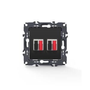 PRIME ΠΡΙΖΑ ΗΧΕΙΩΝ ΔΙΠΛΗ ΜΕ ΚΛΙΠ ΠΛΑΣΤΙΚΗ MAT ΑΝΘΡΑΚΙ 36-230VAC IP20