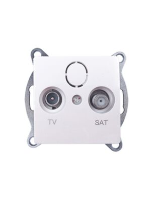 PRIME ΠΡΙΖΑ TV-SAT ΔΙΕΛΕΥΣΗΣ ΛΕΥΚΗ & F ΣΥΝΔΕΣΜΟΣ IP20