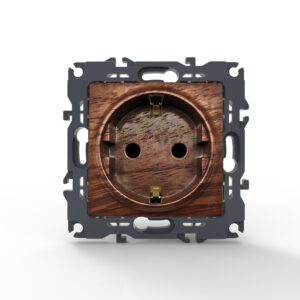 PRIME ΠΡΙΖΑ ΣΟΥΚΟ ΑΣΦΑΛΕΙΑΣ ΧΡΩΜΑ ΞΥΛΟΥ 2P+E 16A 250VAC IP20