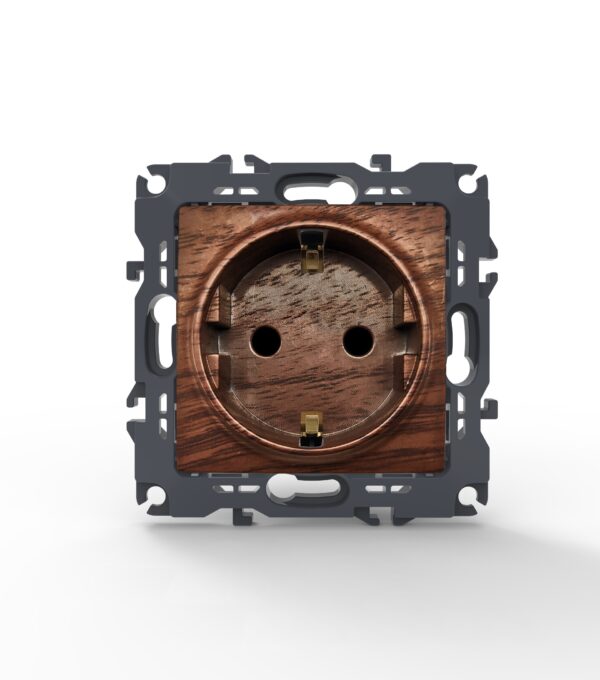 PRIME ΠΡΙΖΑ ΣΟΥΚΟ ΑΣΦΑΛΕΙΑΣ ΧΡΩΜΑ ΞΥΛΟΥ 2P+E 16A 250VAC IP20