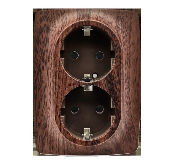 PRIME ΠΡΙΖΑ ΣΟΥΚΟ ΑΣΦΑΛΕΙΑΣ ΧΡΩΜΑ ΞΥΛΟΥ 2P+E 16A 250VAC IP20