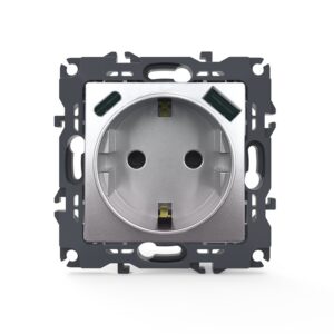 PRIME ΠΡΙΖΑ ΣΟΥΚΟ ΑΣΦΑΛΕΙΑΣ ΑΛΟΥΜΙΝΙΟ 1X2P+E 16A 250VAC & 2xUSB 5VDC 3A IP20