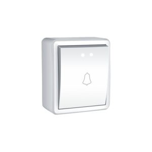 MURATA ΜΠΟΥΤΟΝ ΚΟΥΔΟΥΝΙΟΥ & LED ΛΥΧΝΙΑ (12VAC) ΕΠΙΤΟΙΧΟ ΜΕ ΒΙΔΑ 1P 10A 250VAC ΛΕΥΚΟ IP20