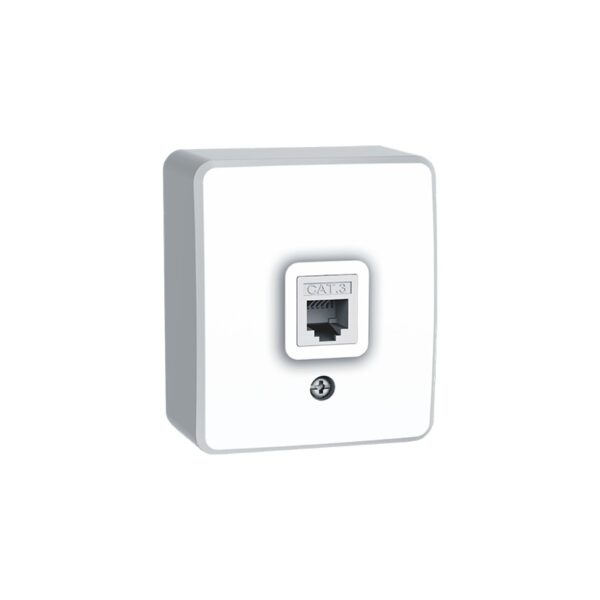 MURATA ΠΡΙΖΑ TΗΛΕΦΩΝΟΥ ΕΠΙΤΟΙΧΗ 1XRJ11 CAT3 ΛΕΥΚΗ IP20