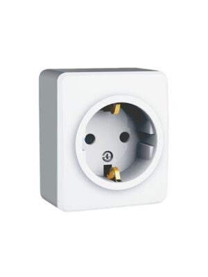 MURATA ΠΡΙΖΑ ΣΟΥΚΟ ΑΣΦΑΛΕΙΑΣ ΕΠΙΤΟΙΧΗ ΜΕ ΒΙΔΑ 1X2P+E 16A 250VAC ΛΕΥΚΗ IP20