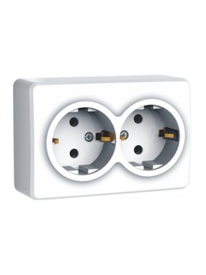 MURATA ΠΡΙΖΑ ΣΟΥΚΟ ΑΣΦΑΛΕΙΑΣ ΔΙΠΛΗ ΕΠΙΤΟΙΧΗ ΜΕ ΒΙΔΑ 2X2P+E 16A 250VAC ΛΕΥΚΗ IP20