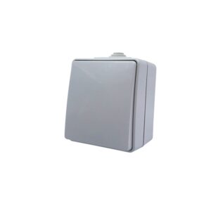 ARMY ΔΙΑΚΟΠΤΗΣ ΑΛΕΡΕΤΟΥΡ ΕΠΙΤΟΙΧΟΣ  ΣΤΕΓΑΝΟΣ ΜΕ ΒΙΔΑ 1P 10AX 250VAC ΑΠΑΛΟ ΓΚΡΙ IP55