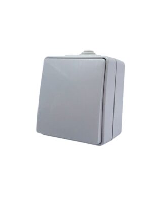 ARMY ΔΙΑΚΟΠΤΗΣ ΑΛΕΡΕΤΟΥΡ ΕΠΙΤΟΙΧΟΣ  ΣΤΕΓΑΝΟΣ ΜΕ ΒΙΔΑ 1P 10AX 250VAC ΑΠΑΛΟ ΓΚΡΙ IP55