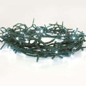 ΛΑΜΠΑΚΙΑ 100 LED ΣΕ ΣΕΙΡΑ ΨΥΧΡΟ ΛΕΥΚΟ ΚΑΟΥΤΣΟΥΚ ΑΝΑ 10mm ΑΝΤΑΠΤΟΡΑ 31VDC ΜΕ ΔΥΝΑΤΟΤΗΤΑ ΕΠΕΚΤΑΣΗΣ MAX 6 ΣΕΤ & ΚΑΛΩΔΙΟ ΠΡΑΣΙΝΟ 10m IP44