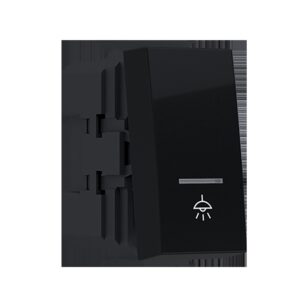 MODYS ΜΠΟΥΤΟΝ ΜΕ ΕΝΔΕΙΞΗ & ΣΥΜΒΟΛΟ ΛΥΧΝΙΑ ΜΑΥΡΟ ΜΑΤ 1P 10A 250VAC IP20