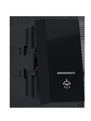 MODYS ΜΠΟΥΤΟΝ ΜΕ ΕΝΔΕΙΞΗ & ΣΥΜΒΟΛΟ ΛΥΧΝΙΑ ΜΑΥΡΟ ΜΑΤ 1P 10A 250VAC IP20