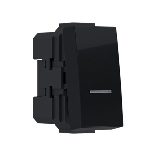 MODYS ΜΠΟΥΤΟΝ ΑΠΛΟ ΜΑΥΡΟ ΜΑΤ 1P 10A 250VAC IP20