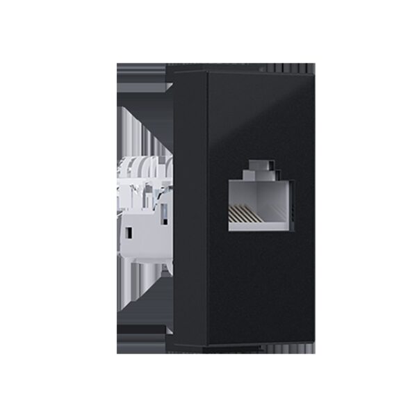 MODYS ΠΡΙΖΑ ΔΙΚΤΥΟΥ ΜΑΥΡΗ ΜΑΤ RJ45 CAT.5E IP20 ΧΩΡΙΣ ΘΩΡΑΚΙΣΗ