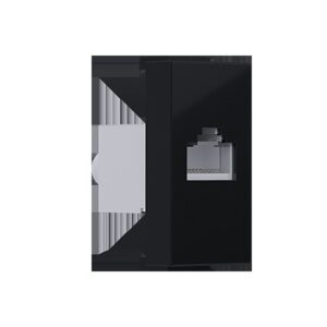 MODYS ΠΡΙΖΑ ΔΙΚΤΥΟΥ ΜΑΥΡΗ ΜΑΤ RJ45 CAT.6 IP20 ΜΕ ΘΩΡΑΚΙΣΗ