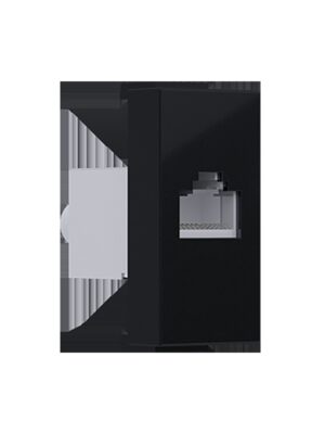 MODYS ΠΡΙΖΑ ΔΙΚΤΥΟΥ ΜΑΥΡΗ ΜΑΤ RJ45 CAT.6A IP20 ΜΕ ΘΩΡΑΚΙΣΗ