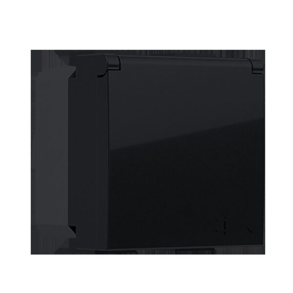 MODYS ΠΡΙΖΑ ΣΟΥΚΟ ΚΑΠΑΚΙ ΜΑΥΡΗ ΜΑΤ 2P+E 16A 250VAC IP20