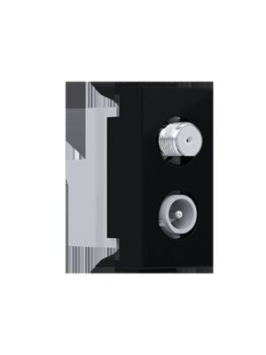 MODYS ΠΡΙΖΑ ΤΗΛΕΟΡΑΣΗΣ SAT ΤV-R ΔΙΕΛΕΥΣΗΣ ΜΑΥΡΗ ΜΑΤ IP20