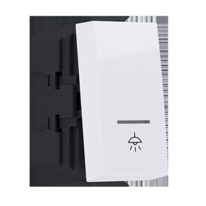 MODYS ΜΠΟΥΤΟΝ ΜΕ ΕΝΔΕΙΞΗ & ΣΥΜΒΟΛΟ ΛΥΧΝΙΑ ΛΕΥΚΟ 1P 10A 250VAC IP20