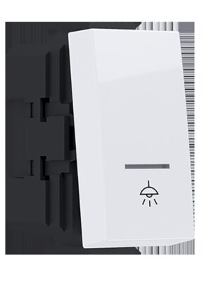 MODYS ΜΠΟΥΤΟΝ ΜΕ ΕΝΔΕΙΞΗ & ΣΥΜΒΟΛΟ ΛΥΧΝΙΑ ΛΕΥΚΟ 1P 10A 250VAC IP20